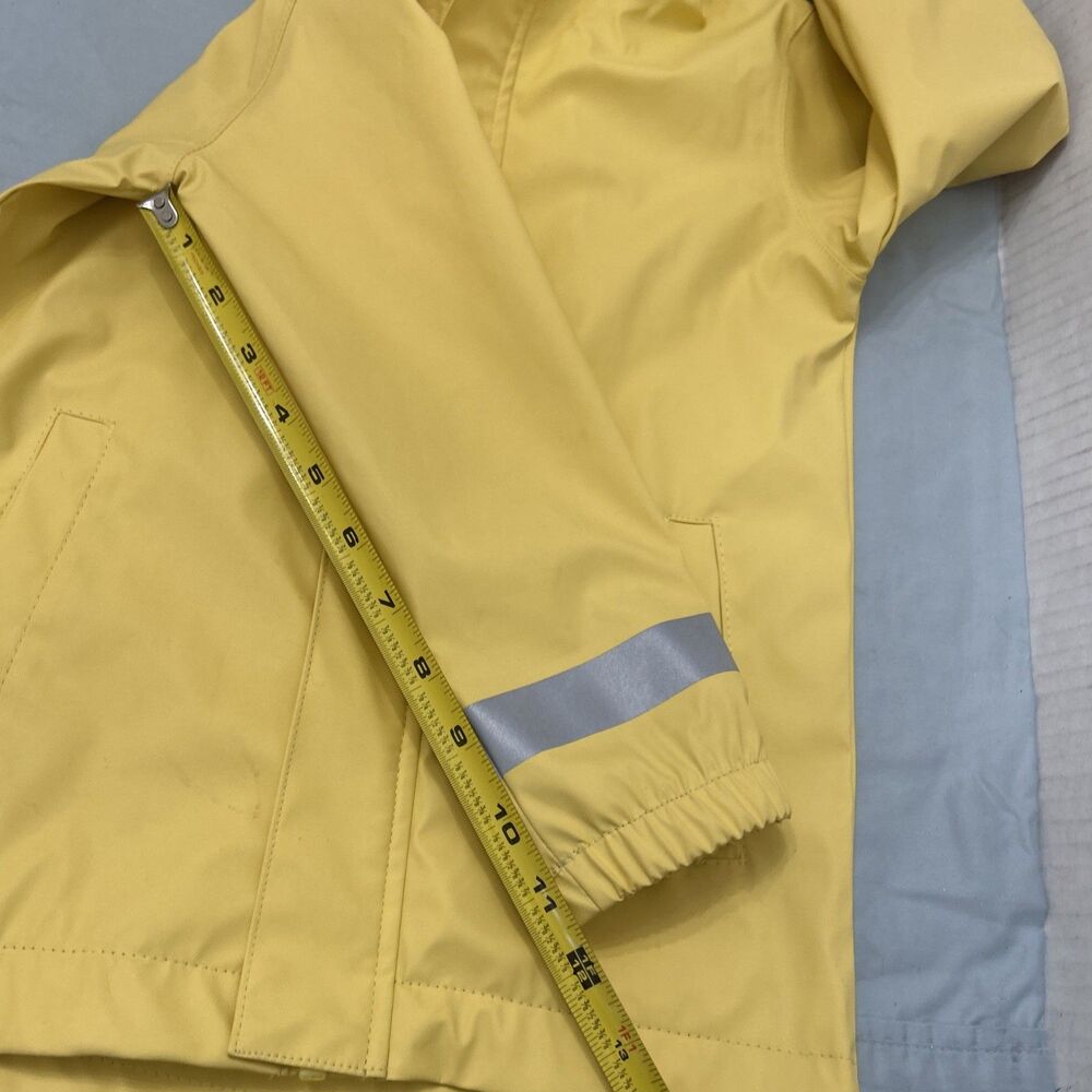 Cat & Jack Yellow Raincoat Jacket Hooded Reflective Unisex Size 5T - Picture 5 of 5